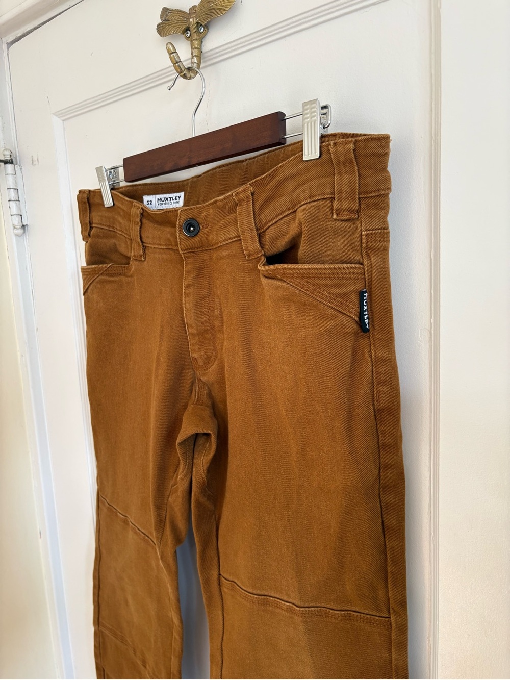 Huxtley Men's FX-1 Slim All Day Workwear Pants Whiskey Brown 32x30 - Picture 6 of 14